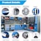 Chery Industrial Multifunctional Steel Garage Storage Cabinet W/ Doors, Sliding Drawers Red-4-Pieces JINWB108ERD01 - alternate 2